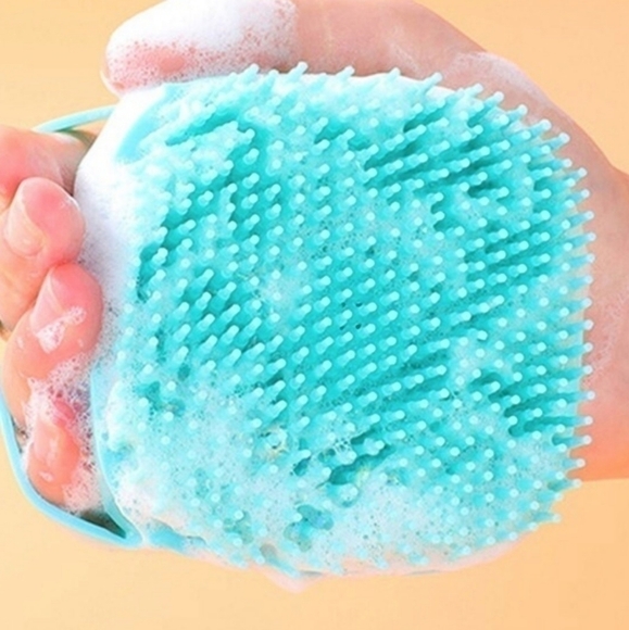 New-silicone Pet/Baby Shower Shampoo Dispenser-Aqua-Grooming Brush For Dogs - Picture 2 of 3